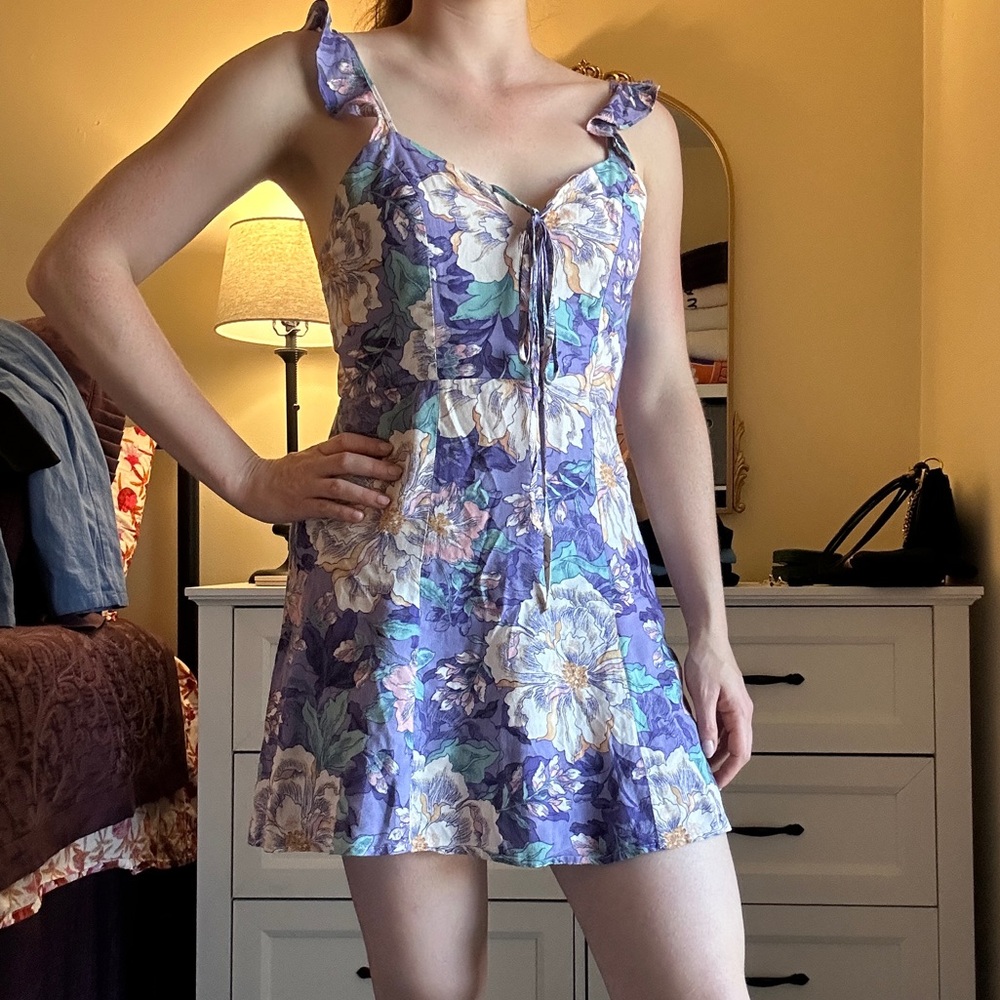 Vestique Purple Floral Dress
